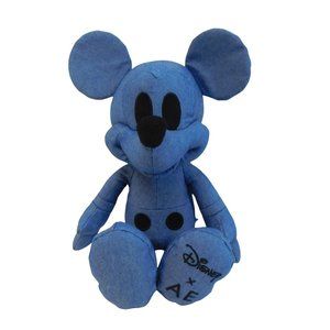 Disney x AE American Eagle Special Edition Mickey Mouse Plush Blue Denim 12"